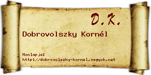 Dobrovolszky Kornél névjegykártya